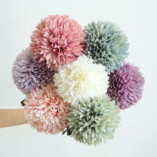 Dandelion Flower Ball Simulation Flower Home Decoration Wedding Bouquet