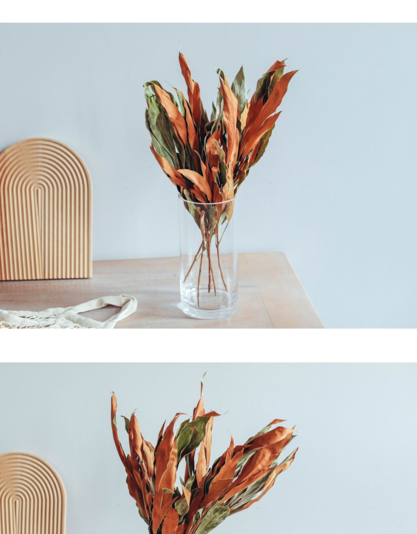 European Imported Double-Sided Leaf Dried Flowers Japanese Retro Style Natural Real Flower Bouquet