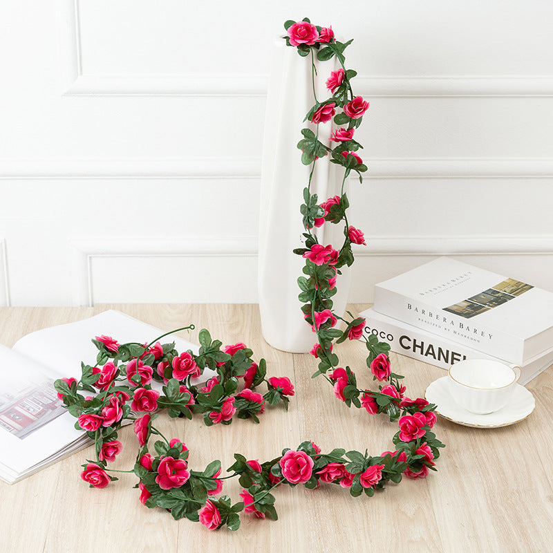 250Cm Rose Artificial Flowers Christmas Garland For Wedding Home Room Decoration