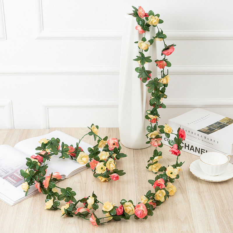 250Cm Rose Artificial Flowers Christmas Garland For Wedding Home Room Decoration