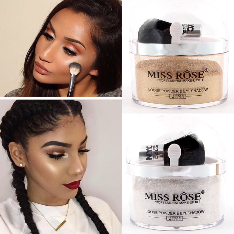 Miss Rose 2in1 highlighter Loose Powder Glitter Eyeshadow