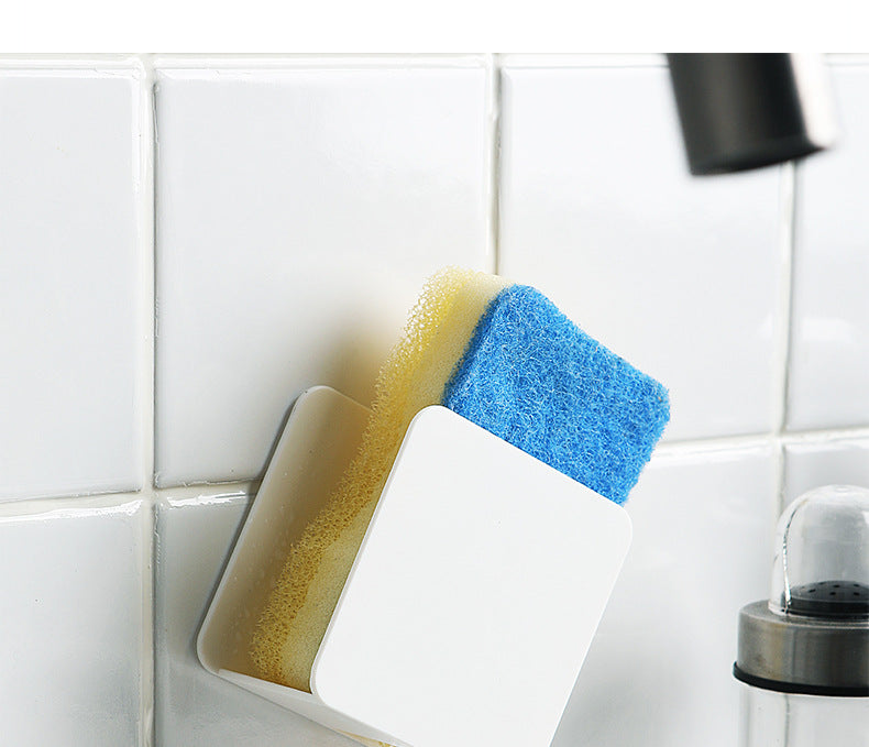 Kitchen sink sponge drainable shelf