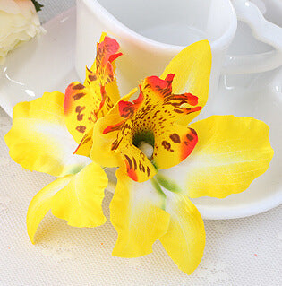 Double orchid flower of Thailand bride wedding flower hairpin beach holiday photo photo hair accessories factory