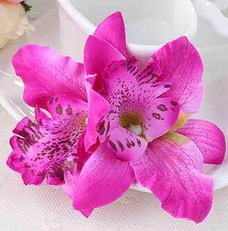 Double orchid flower of Thailand bride wedding flower hairpin beach holiday photo photo hair accessories factory