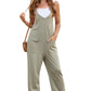 Black Pocketed Adjustable Spaghetti Strap Straight Leg Jumpsuit