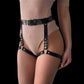 Leather garter belt harness