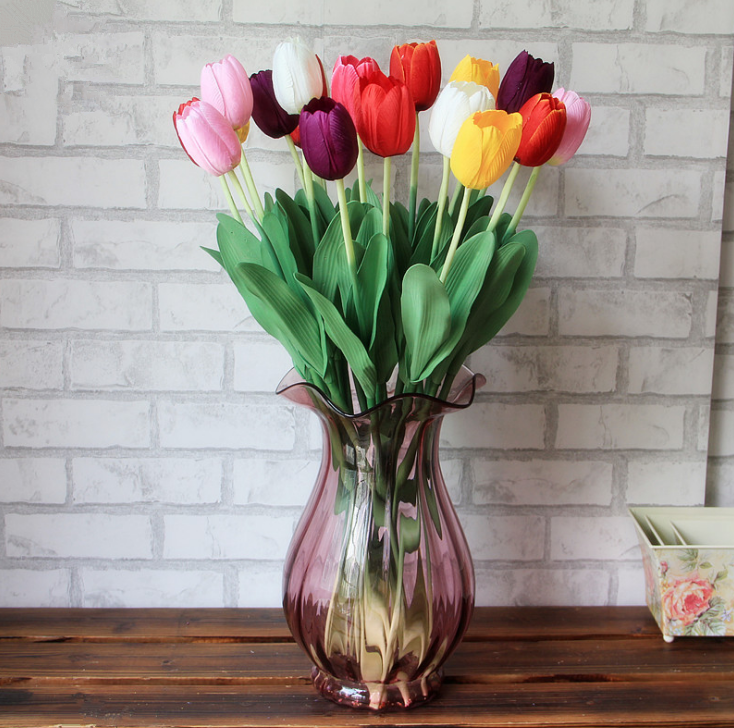 Single tulip emulation flower living room decoration fake flower