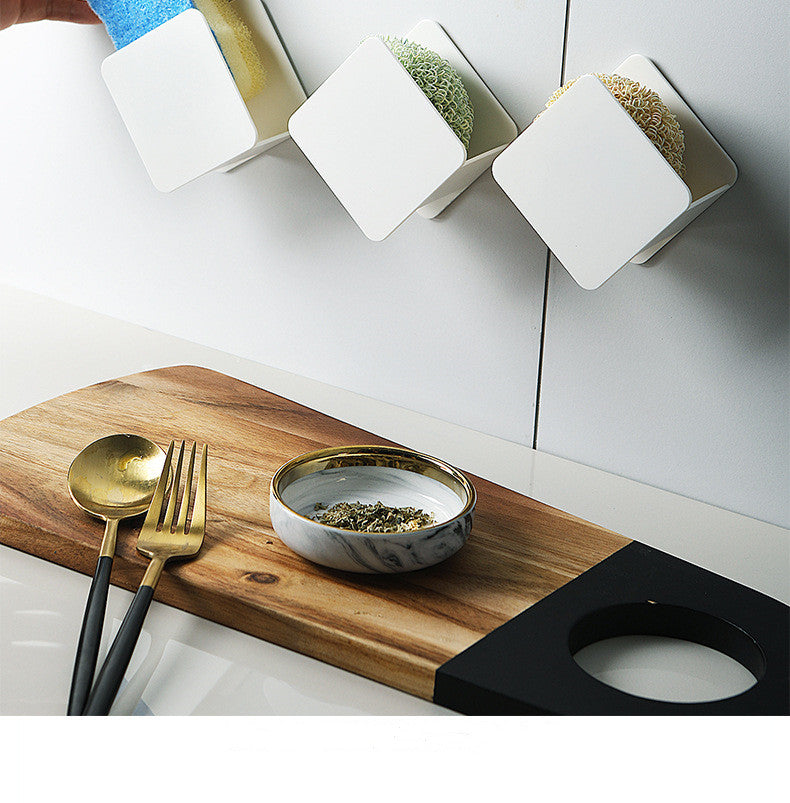 Kitchen sink sponge drainable shelf