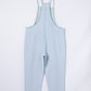 Sky Blue Chambray Pocketed Adjustable Straps Jumpsuit