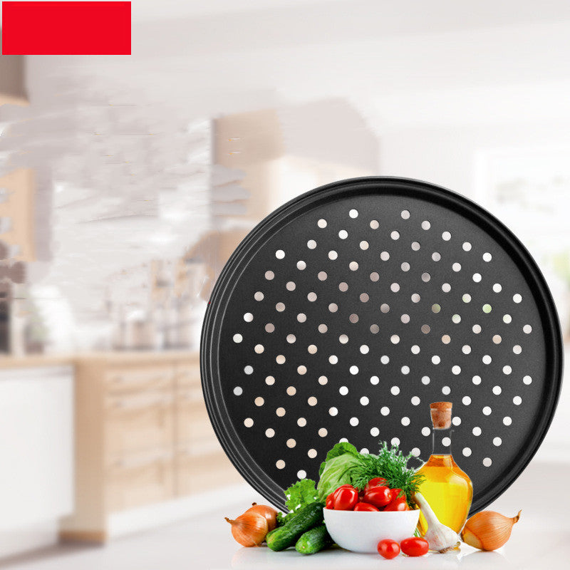 Round Carbon Steel FDA Coated Pizza Pan