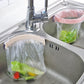 Kitchen sink clip garbage rack