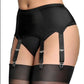 Lace High Waist 6-claw Adjustable Metal Buckle Garter Belt