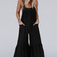 Gray Wide Leg Ruffle Jumpsuit