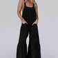 Gray Wide Leg Ruffle Jumpsuit