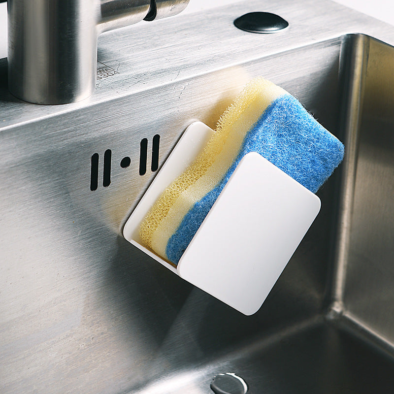 Kitchen sink sponge drainable shelf