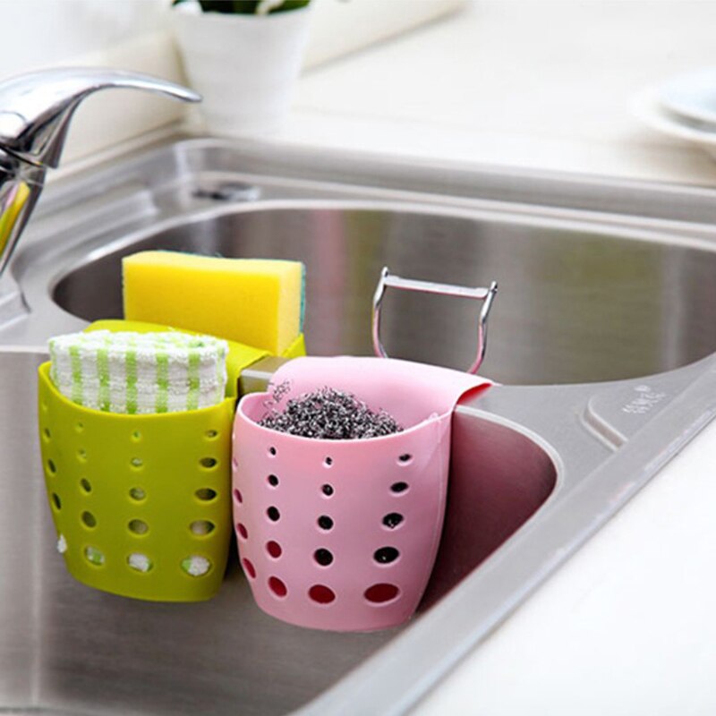 Kitchen Storage Drain Basket Sink Holder Adjustable  Soap Sponge Shelf Double Saddle Style Drain Rack Bathroom Accessories