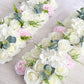 Wedding Road Cited Flowers Silk Rose Peony Hydrangea DIY Arched Door Flower Row Window T Station Wedding Decoration 50cm