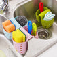 Kitchen Storage Drain Basket Sink Holder Adjustable  Soap Sponge Shelf Double Saddle Style Drain Rack Bathroom Accessories