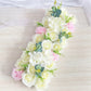 Wedding Road Cited Flowers Silk Rose Peony Hydrangea DIY Arched Door Flower Row Window T Station Wedding Decoration 50cm