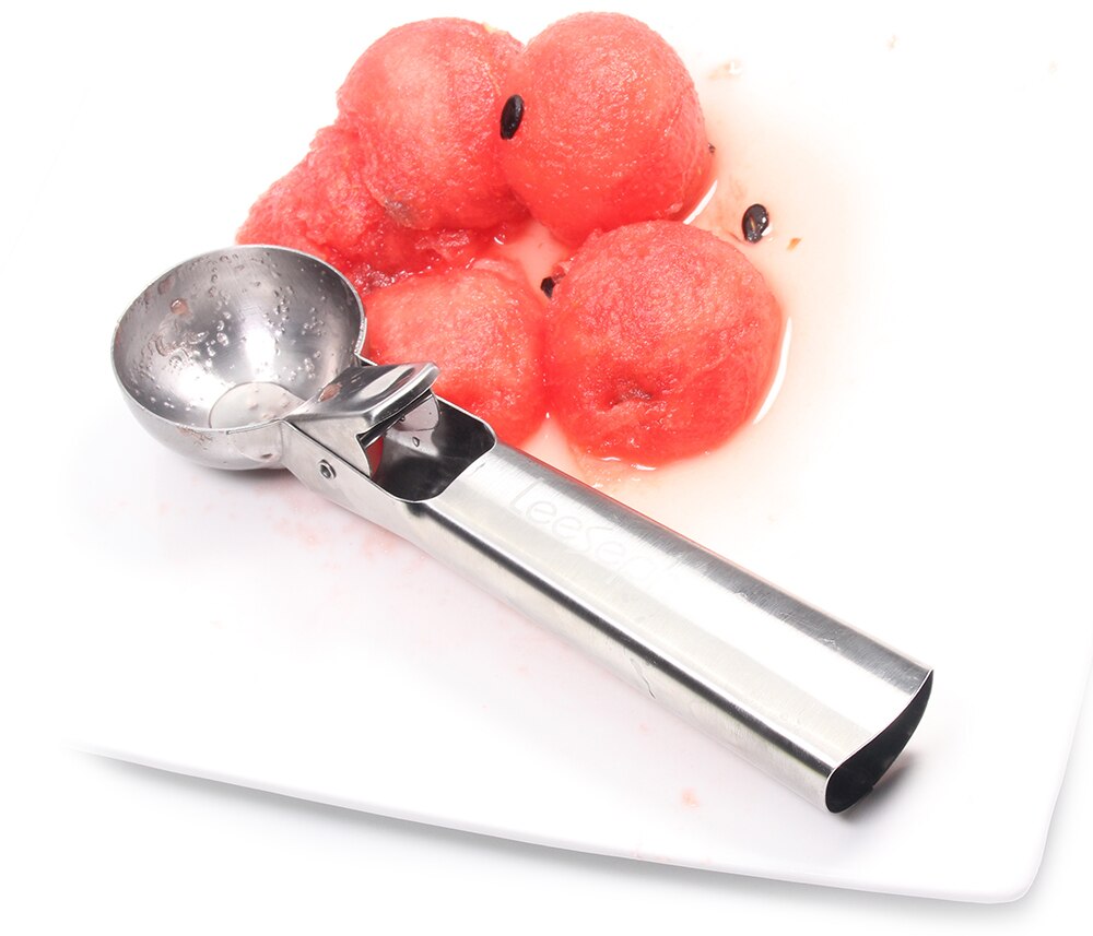 Stainless Steel Ice Cream Scoop with Trigger, Anti-Freeze Handle, Ice Cream Spoon Perfect for Gelatos, Frozen Yogurt, and Sundaes