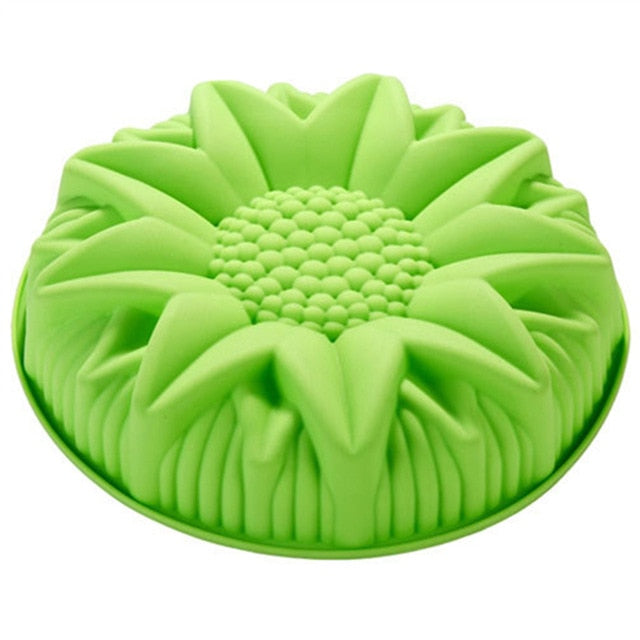 Silicone Big Cake Molds Flower Crown Shape Cake Bakeware Baking Tools: 3D Bread Pastry Mould Pizza Pan DIY Birthday Wedding Party