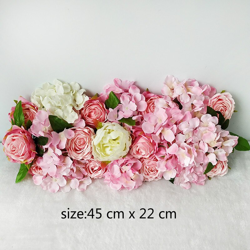 Wedding Road Cited Flowers Silk Rose Peony Hydrangea DIY Arched Door Flower Row Window T Station Wedding Decoration 50cm