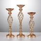 10PCS Gold Flower Vases Candle Holders Rack Stands Wedding Decoration: Road Lead Table Centerpiece Pillar Party Event Candlestick