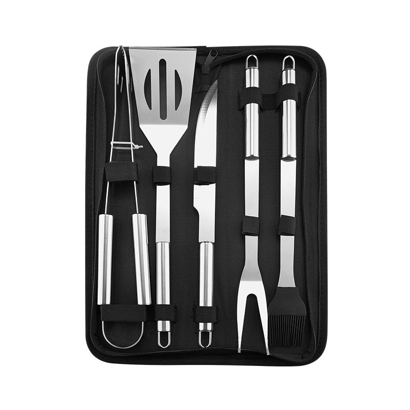 5/7pcs Barbecue Tool Set Stainless Steel Grilling Tools Outdoor