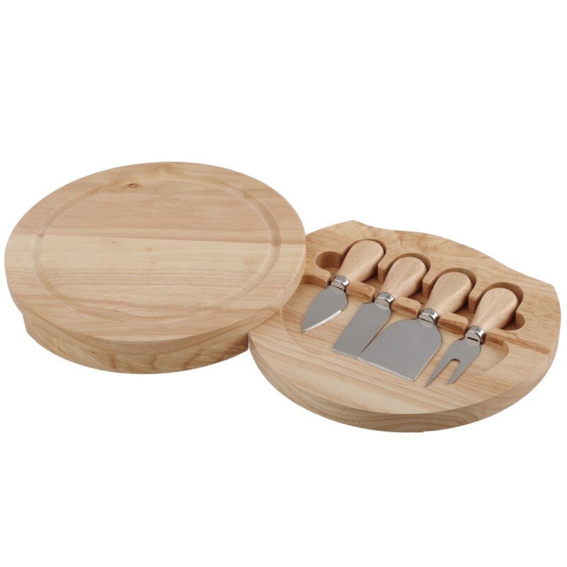 Oak Handle Cheese Knife Set Cheese knife butter knife slicer knife Pizza cutter Four-piece stainless steel Baked Cheese Knife