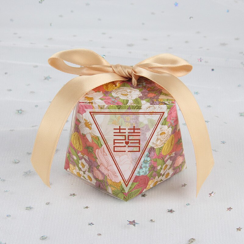 New Wedding Thanking Gifts Box Candy Bag Wrapping Paper Packaging Baby Shower Newborn Red Pink Birthday Party Favors Supplies