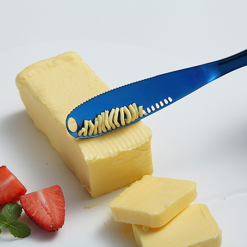 Butter Knife Cheese Cutter with Hole Cheese Grater Stainless Steel Kitchen Accessories Wipe Cream Bread Jam Kitchen Tools