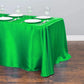 Solid Color Satin Table Cover Overlay Wedding Banquet Restaurant Festival Party Supply