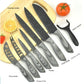 2023 New Product: Cheese Kitchen Knives Household Restaurant Knifes Set Maifanshi Eight-Piece Set Cheese and Pizza Knife Sets