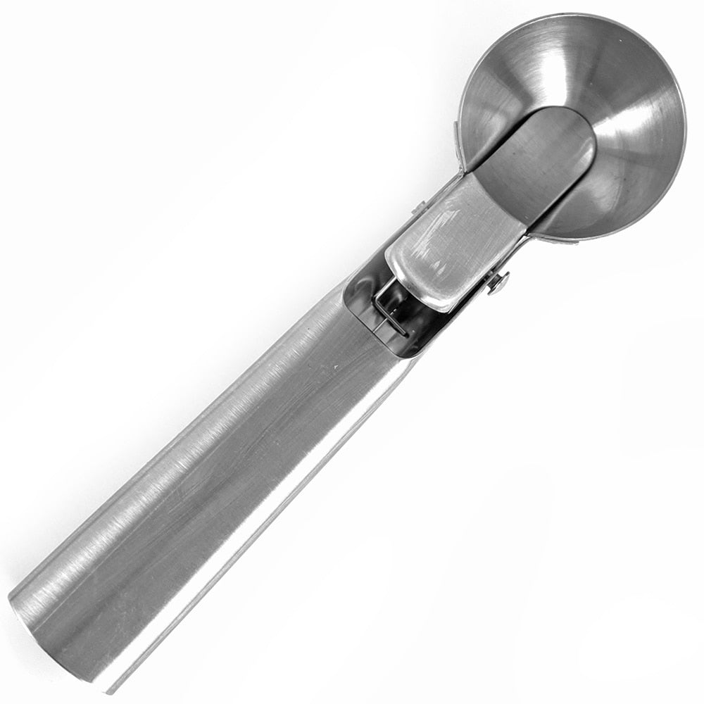 Stainless Steel Ice Cream Scoop with Trigger, Anti-Freeze Handle, Ice Cream Spoon Perfect for Gelatos, Frozen Yogurt, and Sundaes