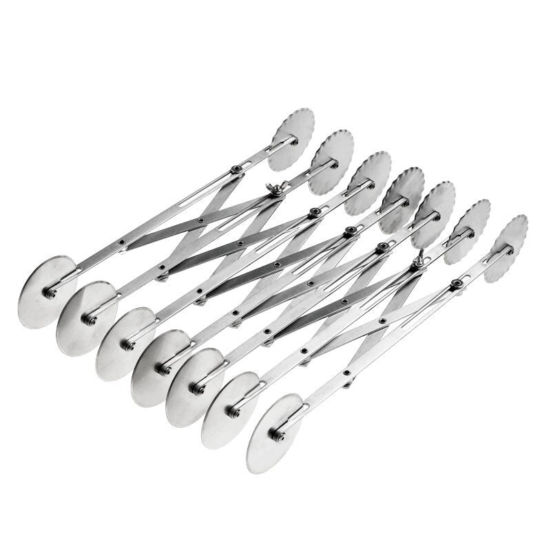 3/4/5/6/7 Wheels Cutter Dough Divider Side Pasta Knife Flexible Roller Blade Pizza Pastry Peeler Stainless Steel Bakeware Tools