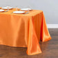 Solid Color Satin Table Cover Overlay Wedding Banquet Restaurant Festival Party Supply