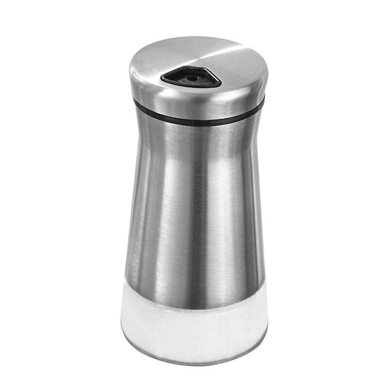 Stainless Steel Salts Pepper Shaker Seasoning Pot Can Spices Bottle Jar Organizer Multi Holes Condiments Boxes Gadget