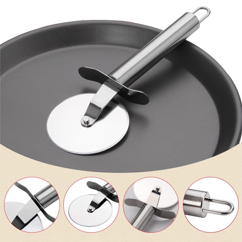 Stainless Steel Pizza Wheels, Cutter, Round Pizza Divider, Knife, Pastry, Pasta Dough, Kitchen Tools Baking Cutting Tools