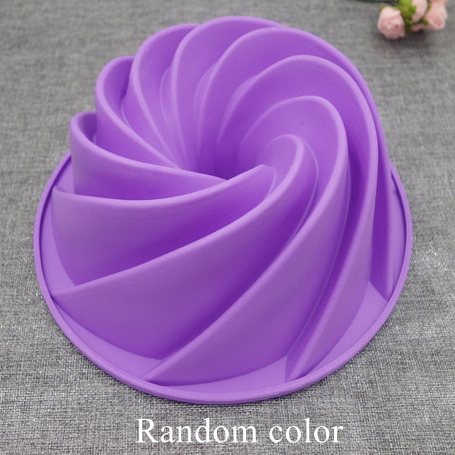 Silicone Big Cake Molds Flower Crown Shape Cake Bakeware Baking Tools: 3D Bread Pastry Mould Pizza Pan DIY Birthday Wedding Party