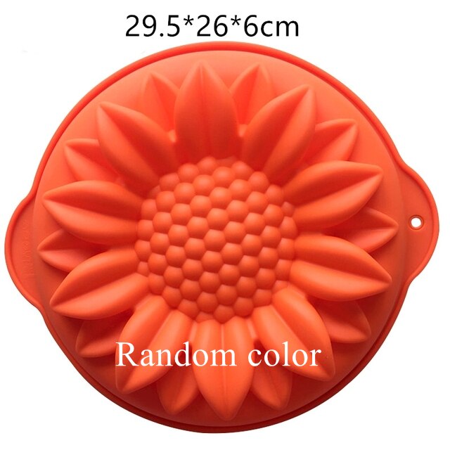 Silicone Big Cake Molds Flower Crown Shape Cake Bakeware Baking Tools: 3D Bread Pastry Mould Pizza Pan DIY Birthday Wedding Party