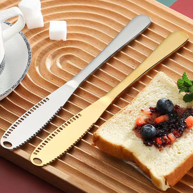 Butter Knife Cheese Cutter with Hole Cheese Grater Stainless Steel Kitchen Accessories Wipe Cream Bread Jam Kitchen Tools