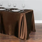 Solid Color Satin Table Cover Overlay Wedding Banquet Restaurant Festival Party Supply