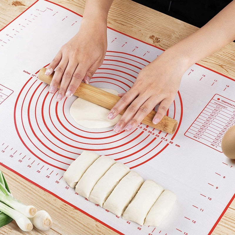 Oversize 80/70/60cm Silicone Baking Mat Pastry Rolling Kneading Pad Kitchen Crepes Pizza Dough Non-stick Pan Pastry mat