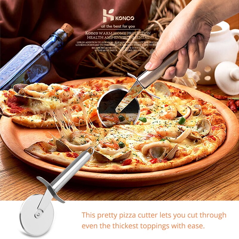 Stainless Steel Pizza Wheels, Cutter, Round Pizza Divider, Knife, Pastry, Pasta Dough, Kitchen Tools Baking Cutting Tools