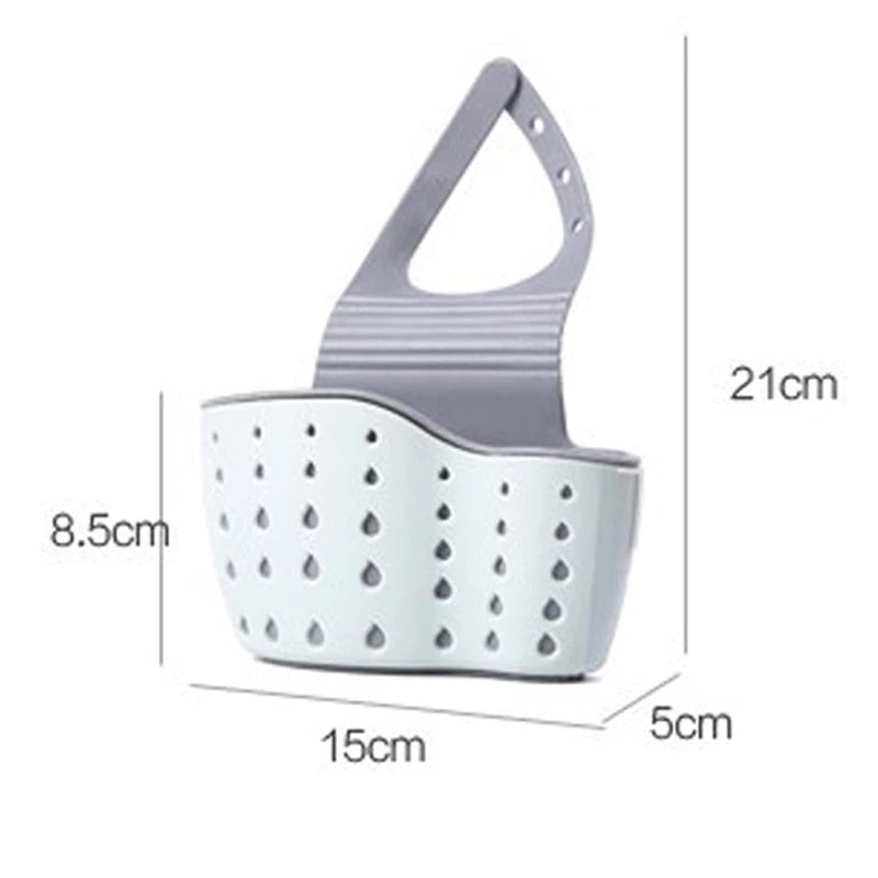 Home Storage Drain Basket Kitchen Sink Holder Adjustable Soap Sponge Shelf Hanging Drain Basket Bag Kitchen Accessories