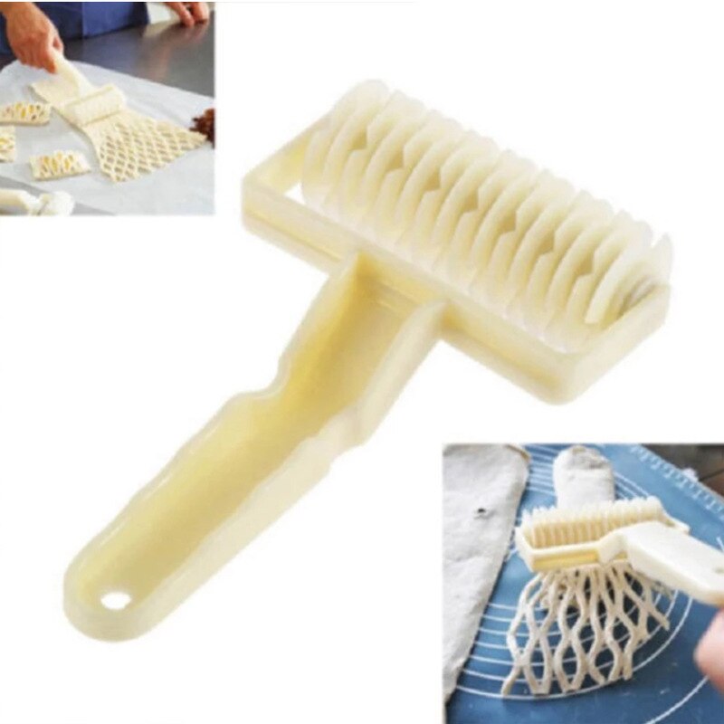 Large Size Pie Pizza Cookie Cutter Pastry Plastic Baking Tools Bakeware Embossing Dough Roller Lattice Cutter Craft kitchentool