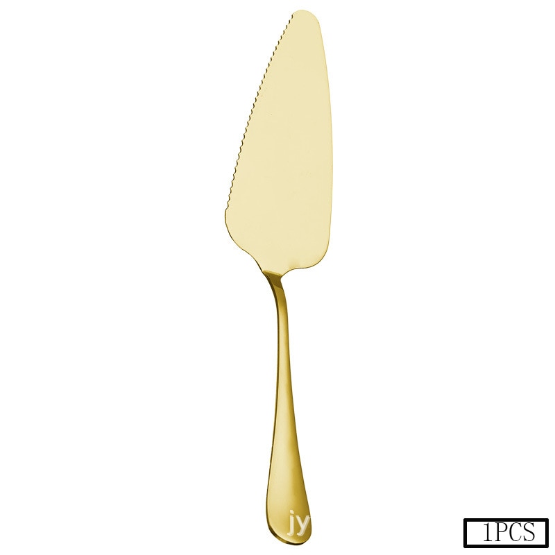 1 PCS Stainless Steel Wedding Cake Shovel Knife Pie Pizza Cheese Server Cake Divider Knives Baking Tools Dessert Fork Gold Silver