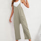 Black Pocketed Adjustable Spaghetti Strap Straight Leg Jumpsuit