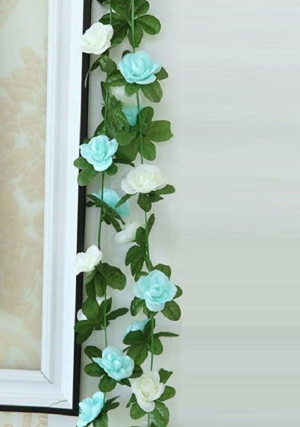 250Cm Rose Artificial Flowers Christmas Garland For Wedding Home Room Decoration