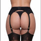 Lace High Waist 6-claw Adjustable Metal Buckle Garter Belt